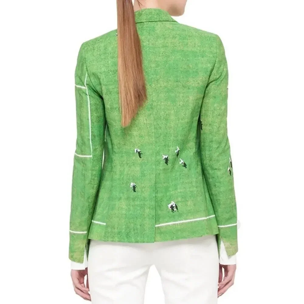 AKRIS Punto Soccer Field Blazer Football World Cup Women’s SZ US 12 $1490